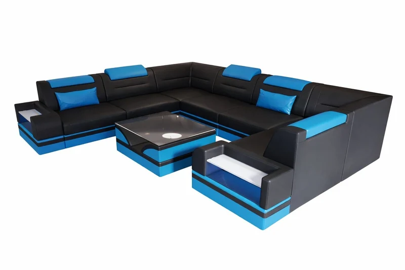 Leder Couch Trivento U-Form