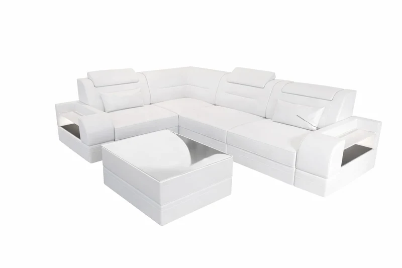 Couch Trivento L-Form in Leder