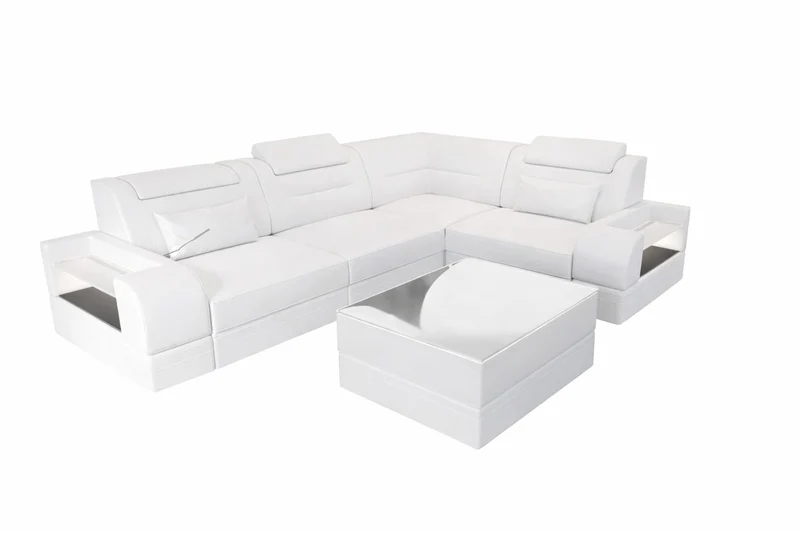 Couch Trivento L-Form in Leder