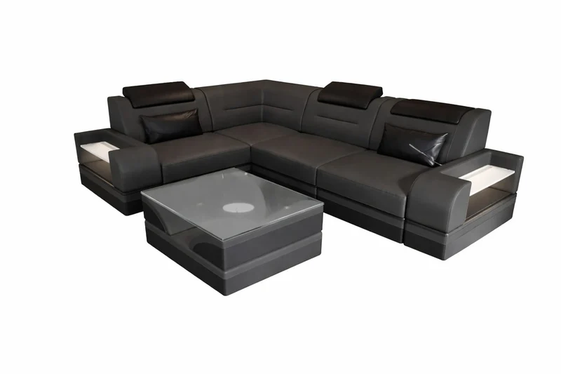 Couch Trivento L-Form in Leder