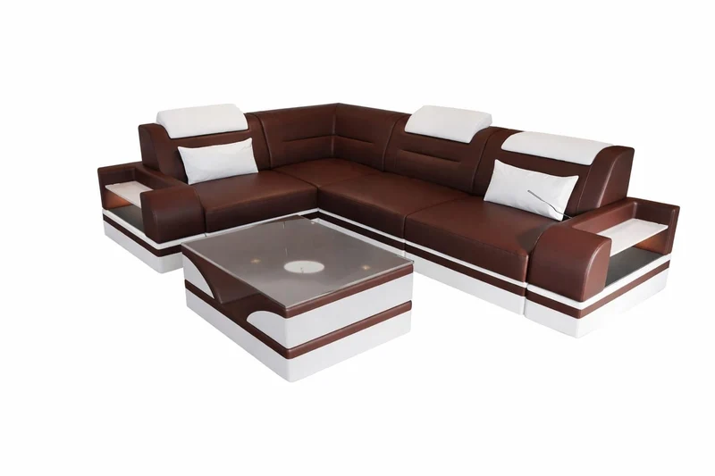 Couch Trivento L-Form in Leder