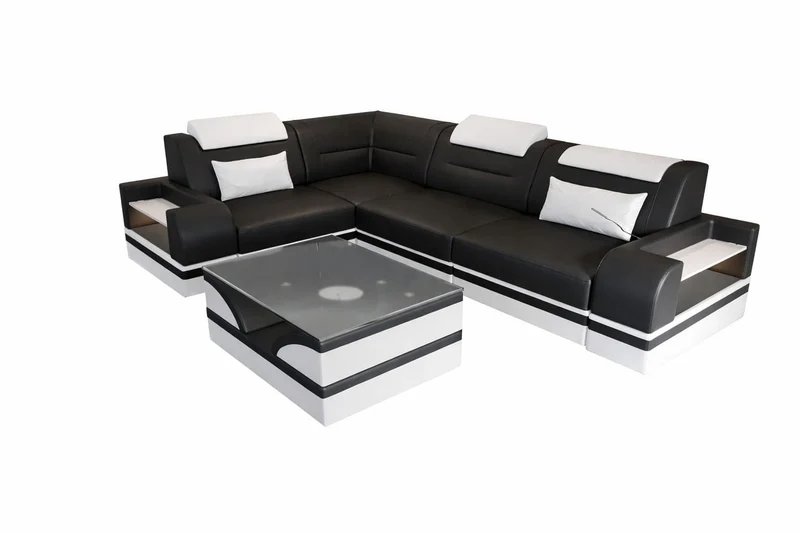 Couch Trivento L-Form in Leder