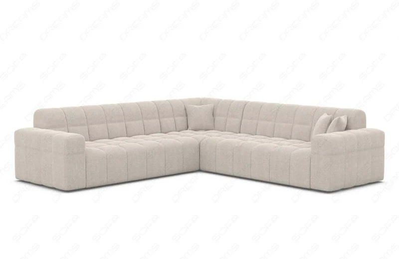 Couch Ibiza L-Form in Stoff