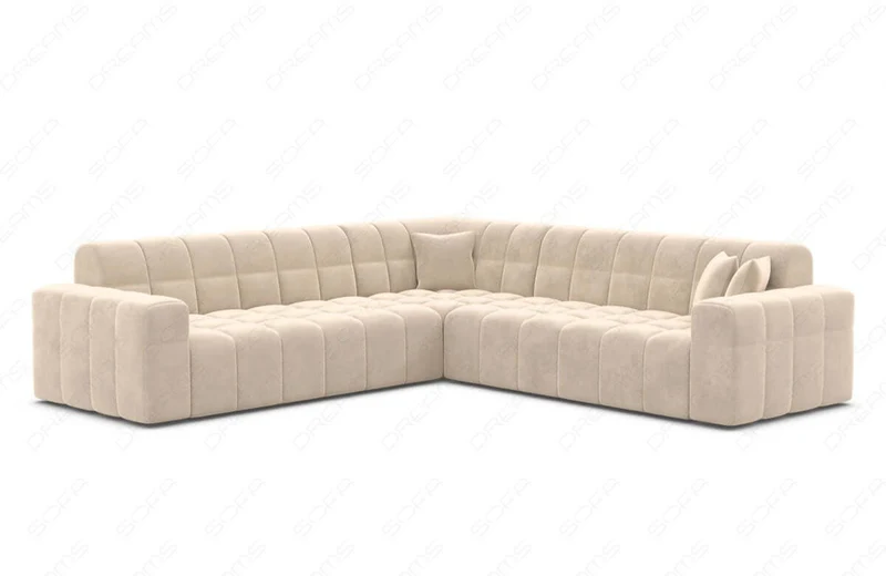 Couch Ibiza L-Form in Stoff