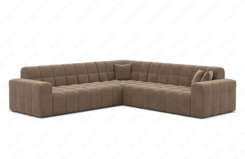 Couch Ibiza L-Form in Stoff