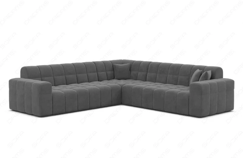 Couch Ibiza L-Form in Stoff