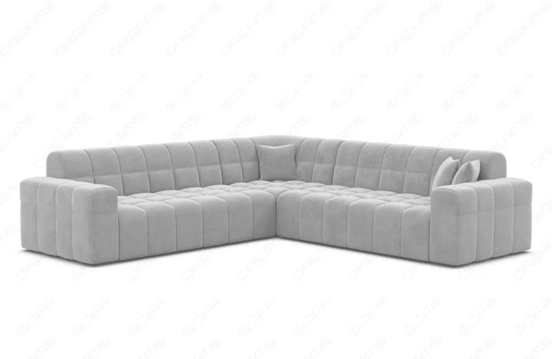 Couch Ibiza L-Form in Stoff