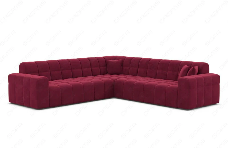 Couch Ibiza L-Form in Stoff