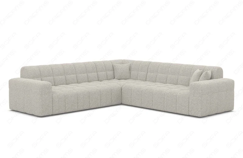 Couch Ibiza L-Form in Stoff