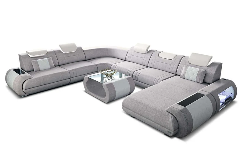 XXL Stoff Wohnlandschaft Rimini U-Form