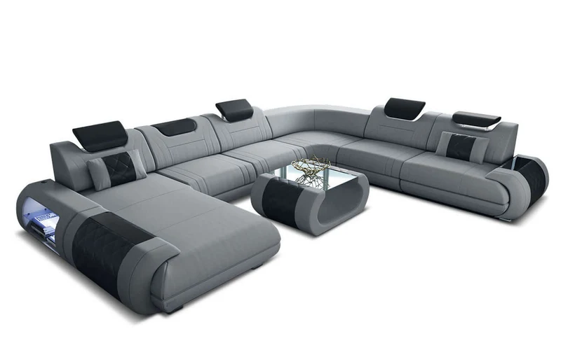 XXL Stoff Wohnlandschaft Rimini U-Form