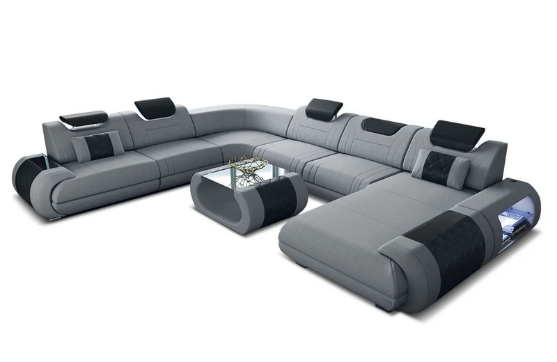 XXL Stoff Wohnlandschaft Rimini U-Form