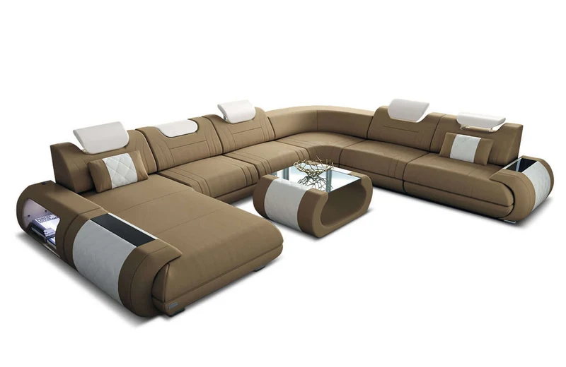 XXL Stoff Wohnlandschaft Rimini U-Form