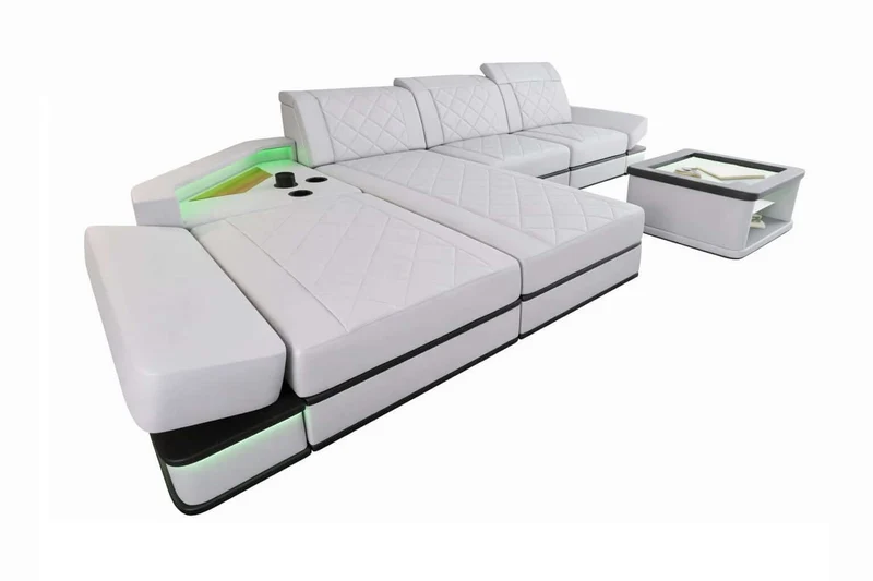 Ecksofa Perugia L-Form aus Leder