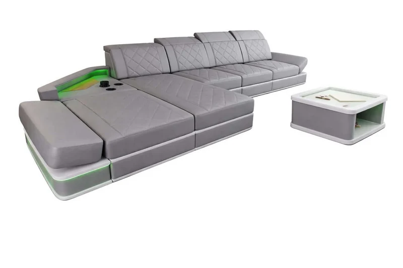 Ecksofa Perugia L-Form aus Leder