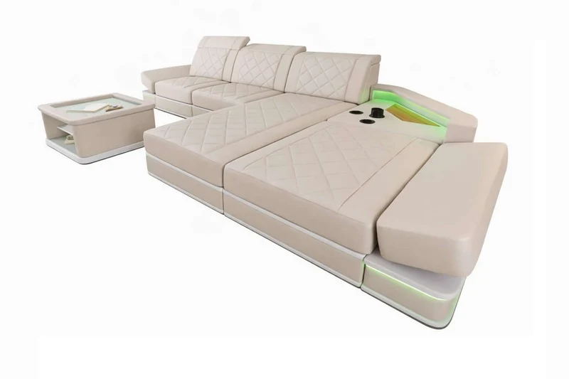 Ecksofa Perugia L-Form aus Leder