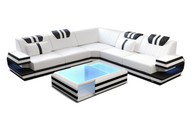 Ecksofa Ragusa Edles L-Form aus Leder