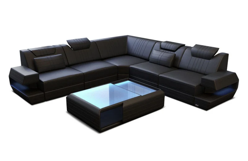 Ecksofa Ragusa Edles L-Form aus Leder