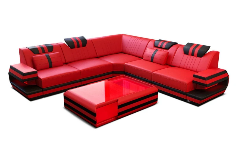 Ecksofa Ragusa Edles L-Form aus Leder
