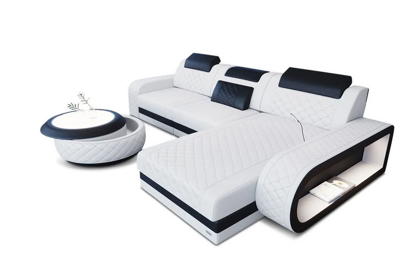 Ecksofa Berlin L-Form in Leder