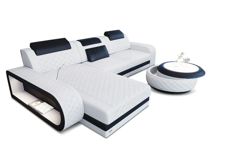 Ecksofa Berlin L-Form in Leder