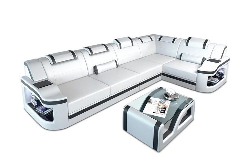 Ecksofa Padua L-Form in Leder