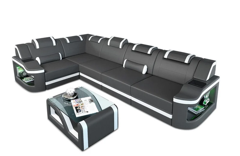 Ecksofa Padua L-Form in Leder