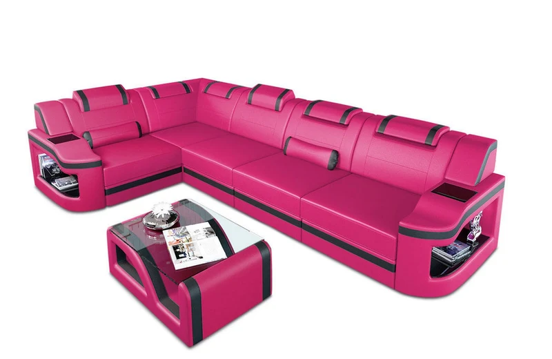 Ecksofa Padua L-Form in Leder