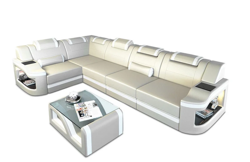 Ecksofa Padua L-Form in Leder