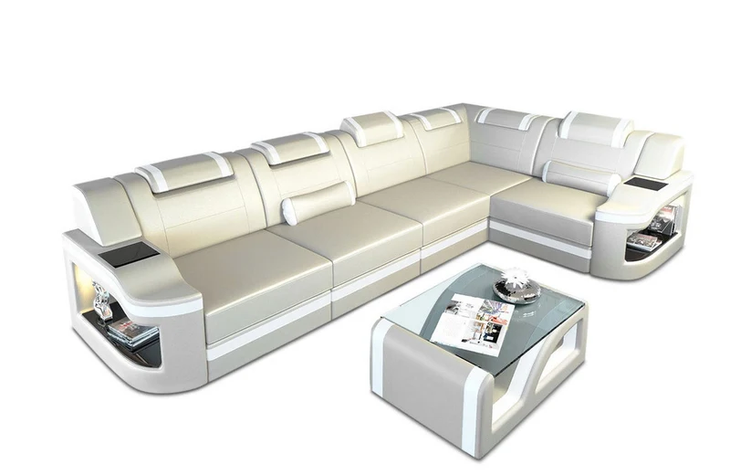 Ecksofa Padua L-Form in Leder