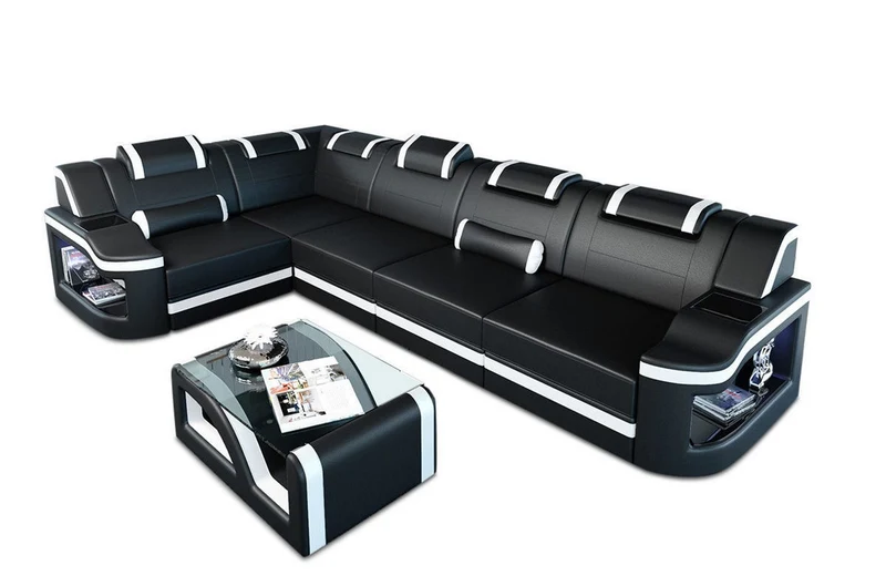 Ecksofa Padua L-Form in Leder