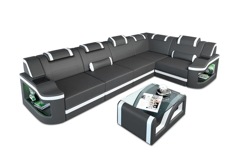 Ecksofa Padua L-Form in Leder