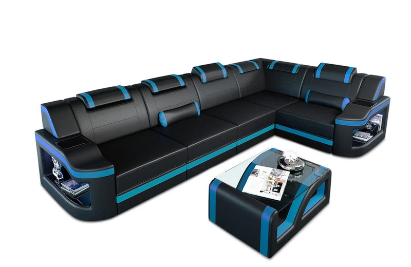 Ecksofa Padua L-Form in Leder