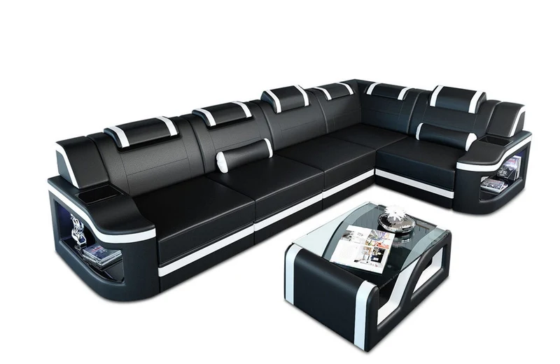 Ecksofa Padua L-Form in Leder