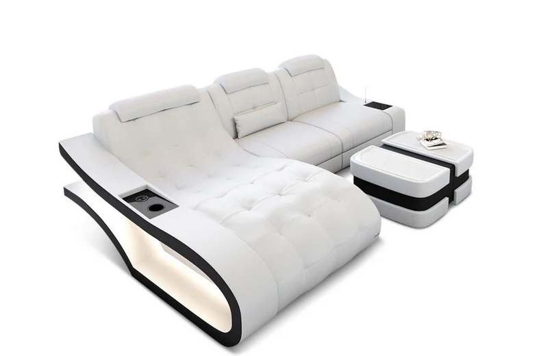 Ecksofa Elegante L-Form in Leder