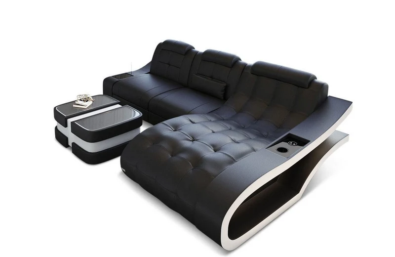 Ecksofa Elegante L-Form in Leder