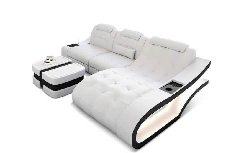 Ecksofa Elegante L-Form in Leder