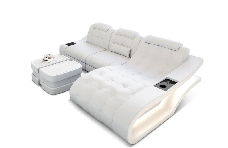 Ecksofa Elegante L-Form in Leder