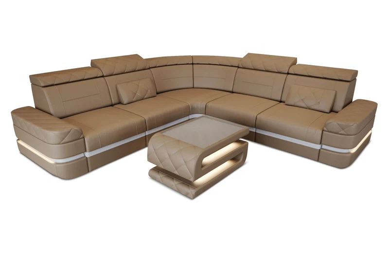 Ecksofa Positano L-Form in Leder