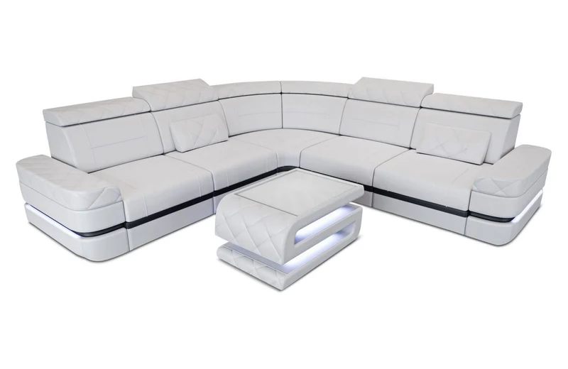 Ecksofa Positano L-Form in Leder