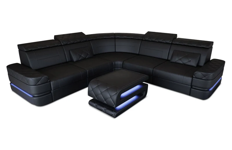 Ecksofa Positano L-Form in Leder