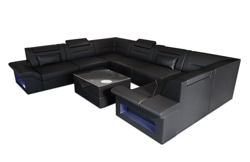 Sofa Brianza Luxurios U-Form in Leder