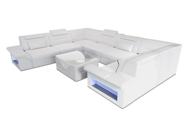 Sofa Brianza Luxurios U-Form in Leder