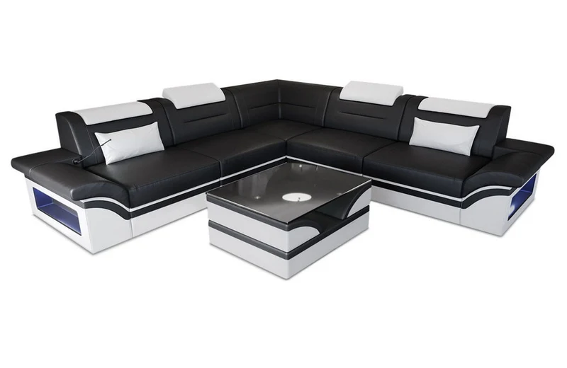 Ecksofa Brianza L-Form aus Leder