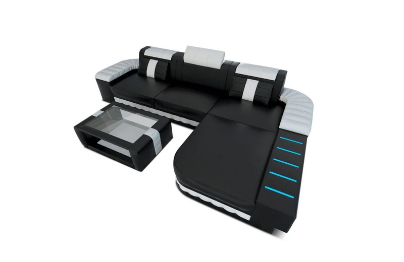 Ecksofa Bellagio L-Form in Leder