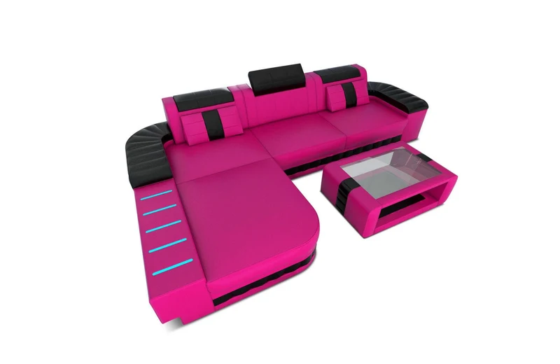 Ecksofa Bellagio L-Form in Leder