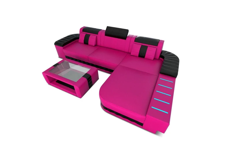 Ecksofa Bellagio L-Form in Leder