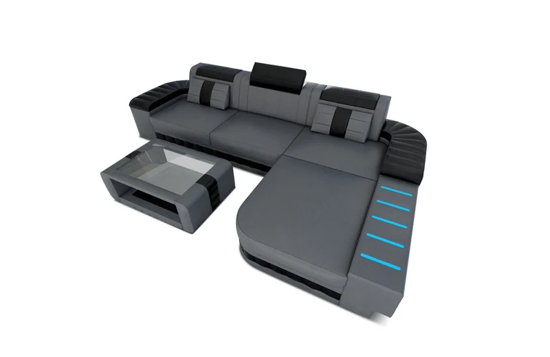 Ecksofa Bellagio L-Form in Leder