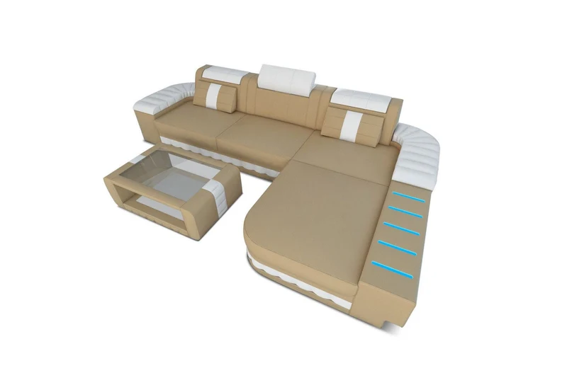 Ecksofa Bellagio L-Form in Leder