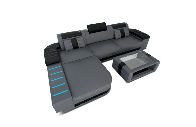 Ecksofa Bellagio L-Form in Leder